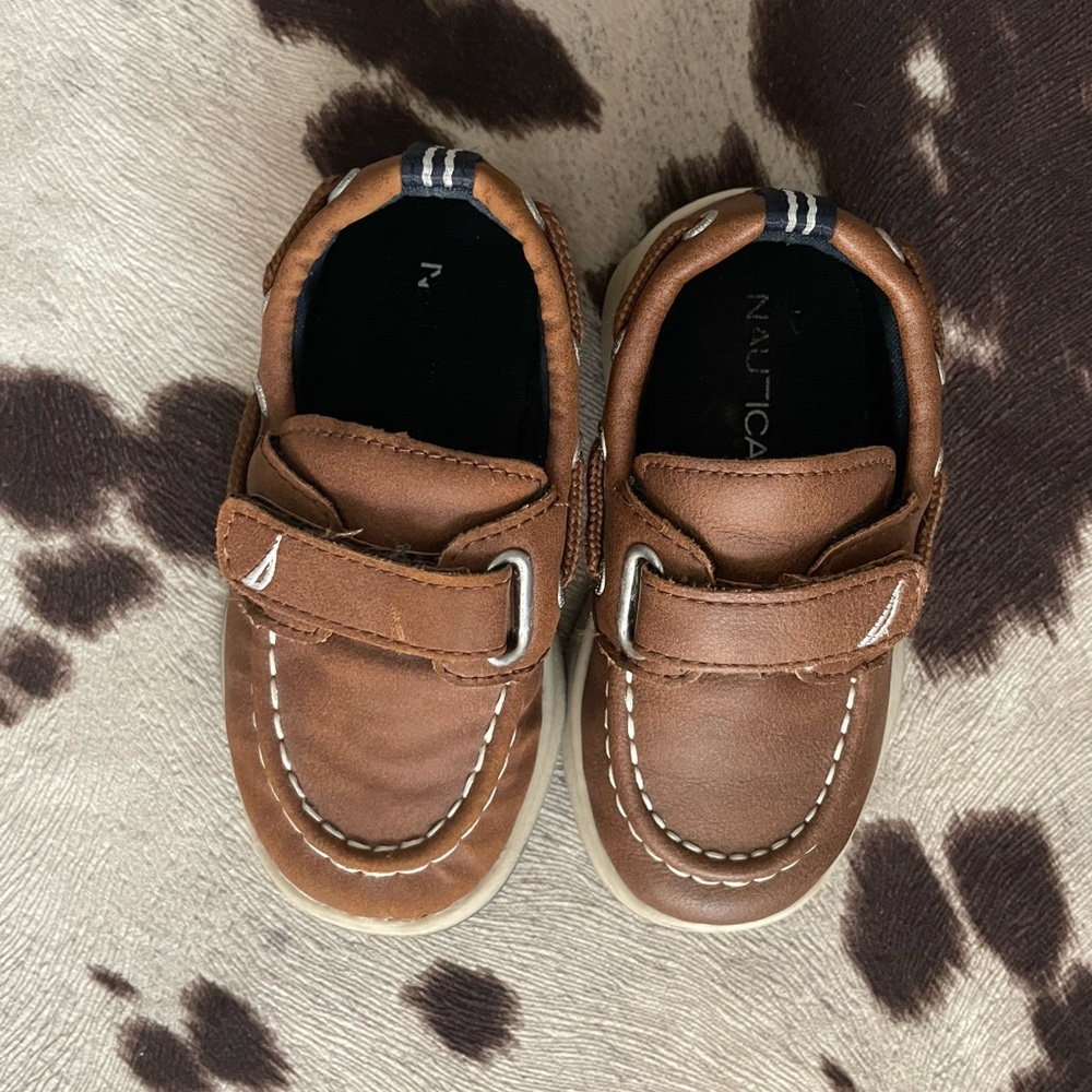 Nautica Brown Kids Boat Shoes